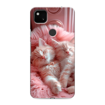 Силиконовый чехол на Google Pixel 4a с принтом котята котики Силиконовый чехол на Google Pixel 4a с принтом котята котики