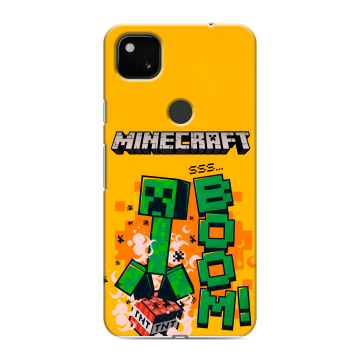 Силиконовый чехол на Google Pixel 4a с принтом Майнкрафт Minecraft Силиконовый чехол на Google Pixel 4a с принтом Майнкрафт Minecraft