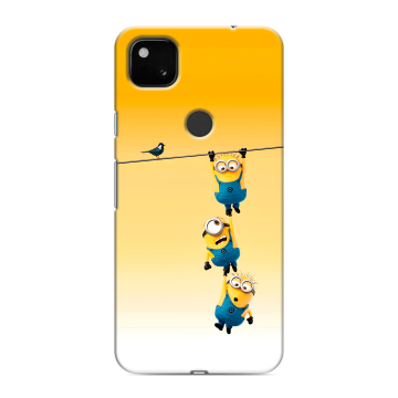Силиконовый чехол на Google Pixel 4a с принтом Миньоны Силиконовый чехол на Google Pixel 4a с принтом Миньоны