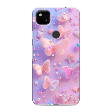 Силиконовый чехол на Google Pixel 4a с принтом Бабочки Силиконовый чехол на Google Pixel 4a с принтом Бабочки
