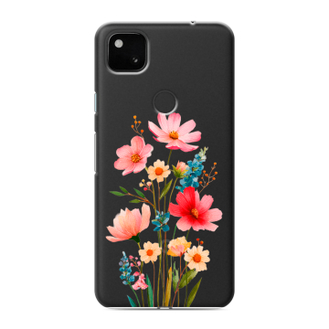 Силиконовый чехол на Google Pixel 4a с принтом Цветы