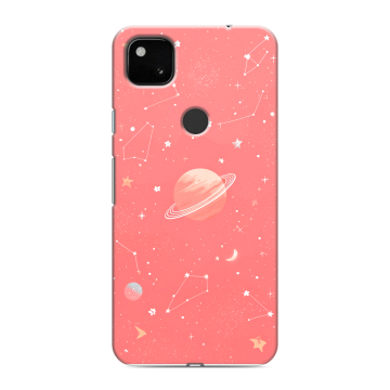 Силиконовый чехол на Google Pixel 4a с принтом Розовый космос