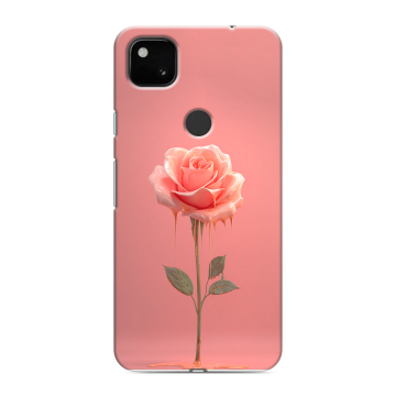 Силиконовый чехол на Google Pixel 4a с принтом Розовая роза