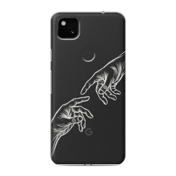 Силиконовый чехол на Google Pixel 4a с принтом Сотворение мира