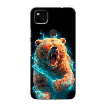Силиконовый чехол на Google Pixel 4a с принтом Медведь