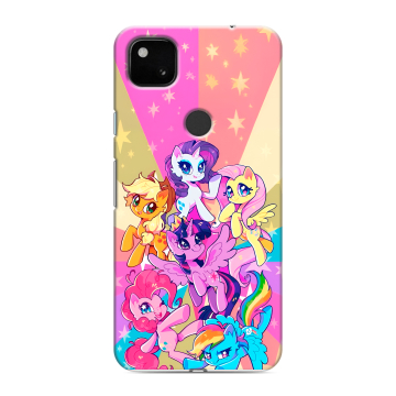 Силиконовый чехол на Google Pixel 4a с принтом My little pony Дружба чудо Силиконовый чехол на Google Pixel 4a с принтом My little pony Дружба чудо