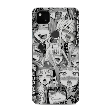 Силиконовый чехол на Google Pixel 4a с принтом Ahegao Ахегао Аниме