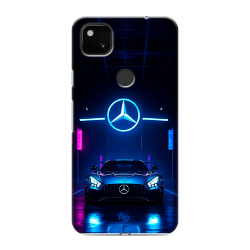 Силиконовый чехол на Google Pixel 4a с принтом Mercedes Мерседес Силиконовый чехол на Google Pixel 4a с принтом Mercedes Мерседес