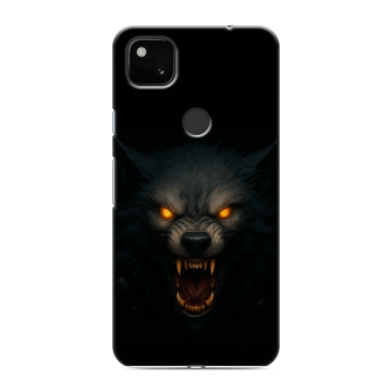 Силиконовый чехол на Google Pixel 4a с принтом Волк