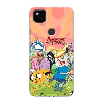 Силиконовый чехол на Google Pixel 4a с принтом Adventure time Время приключений