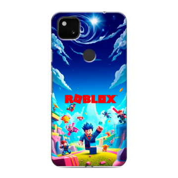 Силиконовый чехол на Google Pixel 4a с принтом Roblox Роблокс