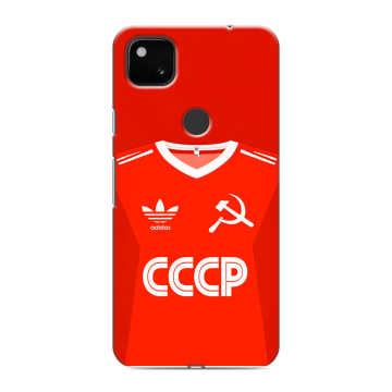 Силиконовый чехол на Google Pixel 4a с принтом Флаг Герб СССР