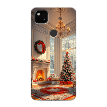 Силиконовый чехол на Google Pixel 4a с принтом Новый год