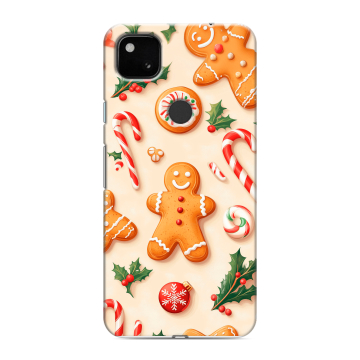 Силиконовый чехол на Google Pixel 4a с принтом Новый год