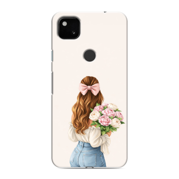 Силиконовый чехол на Google Pixel 4a с принтом женский