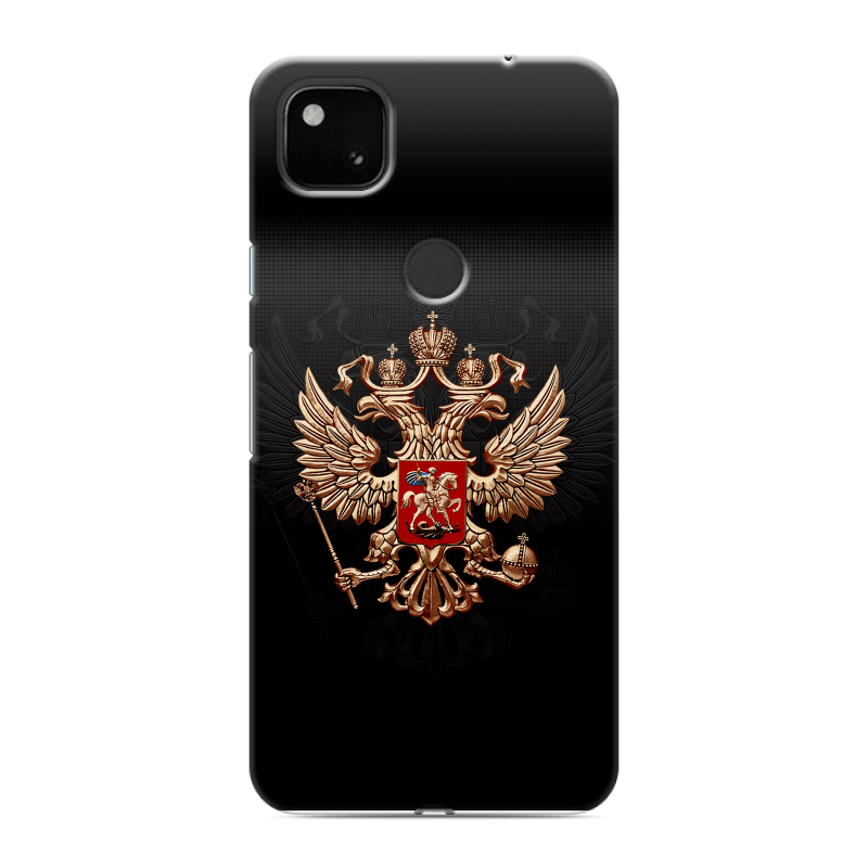 Силиконовый чехол на Google Pixel 4a с принтом Герб России Силиконовый чехол на Google Pixel 4a с принтом Герб России