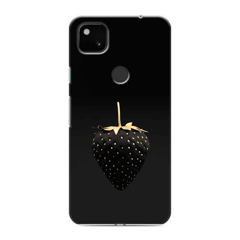 Пластиковый чехол на Google Pixel 4a с принтом Черная клубника Пластиковый чехол на Google Pixel 4a с принтом Черная клубника