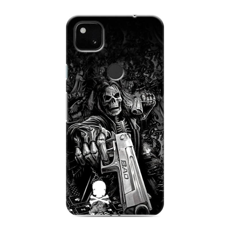 Пластиковый чехол на Google Pixel 4a с принтом Скелет Пластиковый чехол на Google Pixel 4a с принтом Скелет