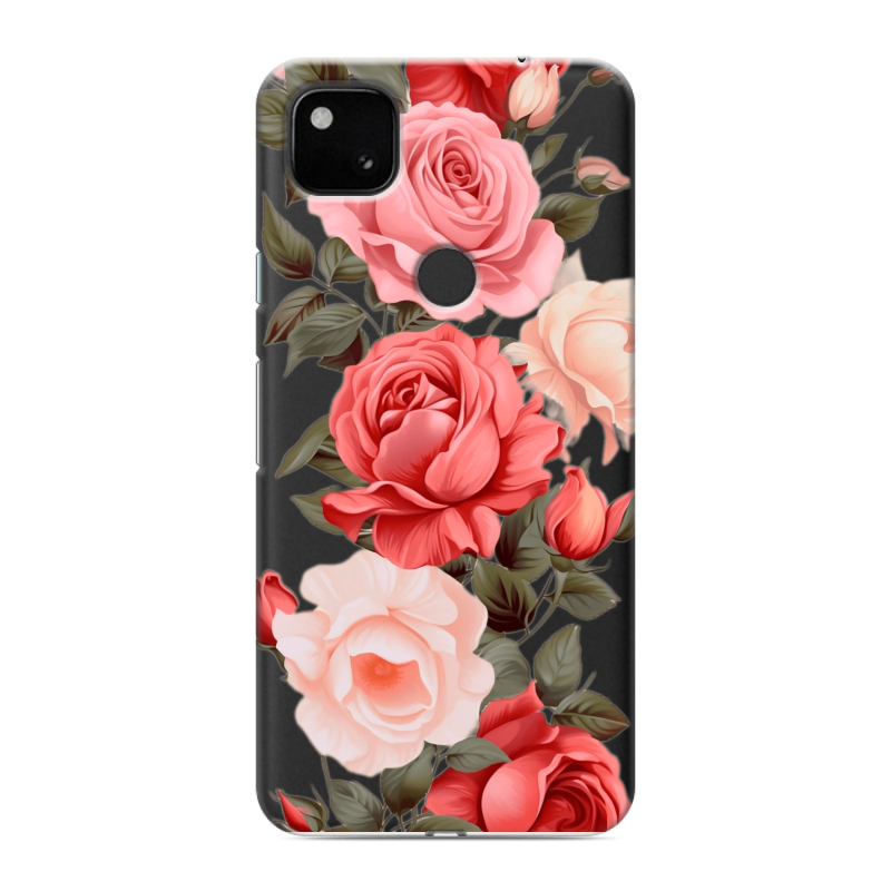Силиконовый чехол на Google Pixel 4a с принтом Розы Силиконовый чехол на Google Pixel 4a с принтом Розы