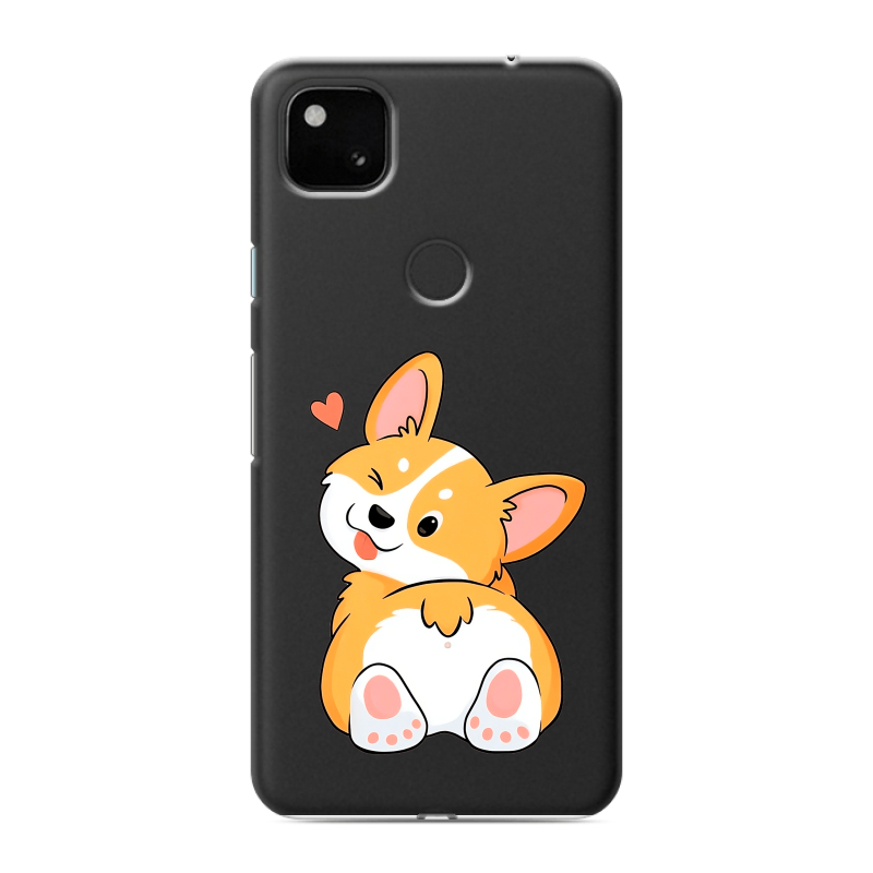 Силиконовый чехол на Google Pixel 4a с принтом Корги Силиконовый чехол на Google Pixel 4a с принтом Корги