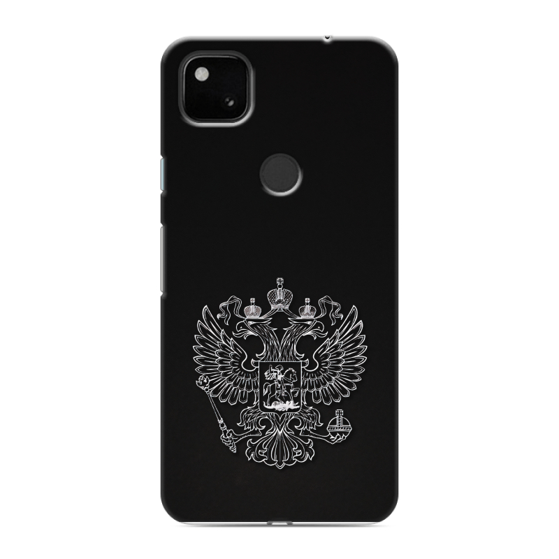 Пластиковый чехол на Google Pixel 4a с принтом Герб России Пластиковый чехол на Google Pixel 4a с принтом Герб России