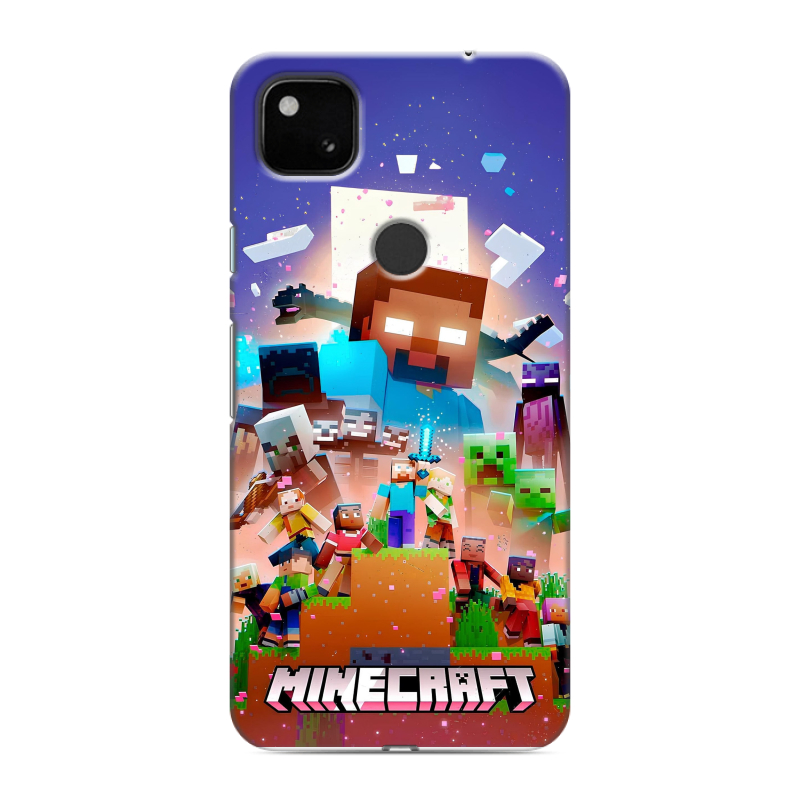 Пластиковый чехол на Google Pixel 4a с принтом Майнкрафт Minecraft Пластиковый чехол на Google Pixel 4a с принтом Майнкрафт Minecraft