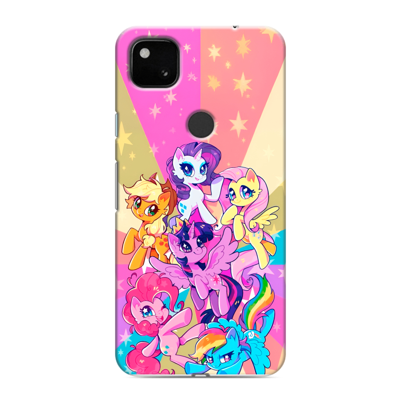 Пластиковый чехол на Google Pixel 4a с принтом My little pony Дружба чудо Пластиковый чехол на Google Pixel 4a с принтом My little pony Дружба чудо