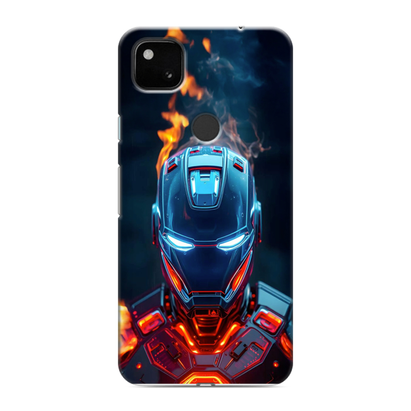 Силиконовый чехол на Google Pixel 4a с принтом IronMan Железный человек Силиконовый чехол на Google Pixel 4a с принтом IronMan Железный человек