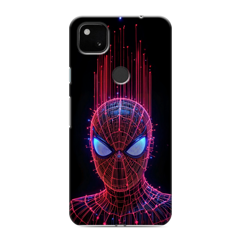 Пластиковый чехол на Google Pixel 4a с принтом Spiderman Человек паук Пластиковый чехол на Google Pixel 4a с принтом Spiderman Человек паук