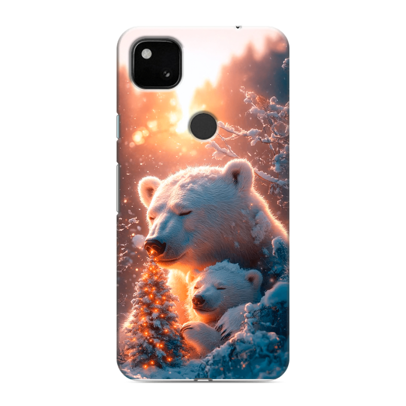 Пластиковый чехол на Google Pixel 4a с принтом Новый год Пластиковый чехол на Google Pixel 4a с принтом Новый год