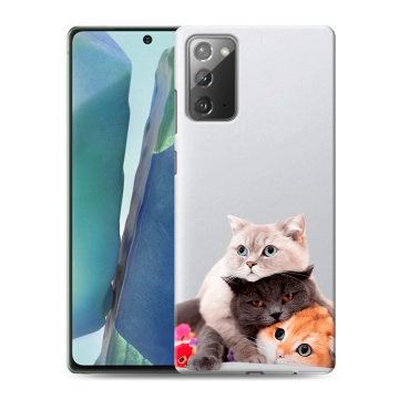 Силиконовый чехол на Samsung Galaxy Note 20 с принтом Кошки Силиконовый чехол на Samsung Galaxy Note 20 с принтом Кошки