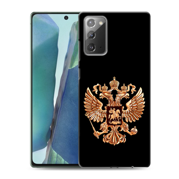 Силиконовый чехол на Samsung Galaxy Note 20 с принтом Герб России золотой Силиконовый чехол на Samsung Galaxy Note 20 с принтом Герб России золотой
