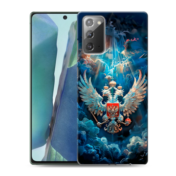 Силиконовый чехол на Samsung Galaxy Note 20 с принтом Герб флаг России Силиконовый чехол на Samsung Galaxy Note 20 с принтом Герб флаг России