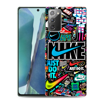 Силиконовый чехол на Samsung Galaxy Note 20 с принтом найк nike черный Силиконовый чехол на Samsung Galaxy Note 20 с принтом найк nike черный