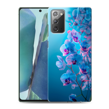Силиконовый чехол на Samsung Galaxy Note 20 с принтом голубые орхидеи Силиконовый чехол на Samsung Galaxy Note 20 с принтом голубые орхидеи