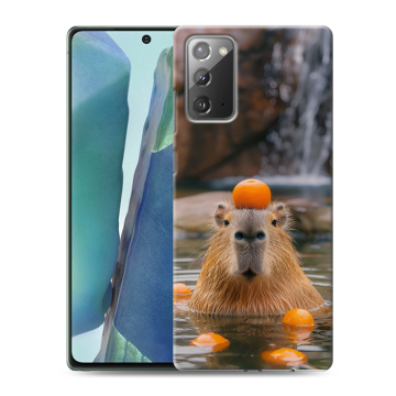 Силиконовый чехол на Samsung Galaxy Note 20 с принтом Капибара с апельсином Силиконовый чехол на Samsung Galaxy Note 20 с принтом Капибара с апельсином