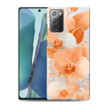 Силиконовый чехол на Samsung Galaxy Note 20 с принтом Бежевые цветы