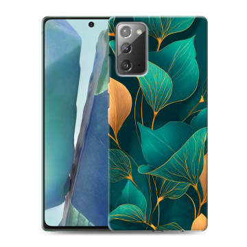 Силиконовый чехол на Samsung Galaxy Note 20 с принтом Листья и золото