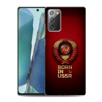 Силиконовый чехол на Samsung Galaxy Note 20 с принтом Флаг Герб СССР