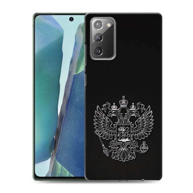 Силиконовый противоударный чехол на Samsung Galaxy Note 20 с принтом Герб России Силиконовый противоударный чехол на Samsung Galaxy Note 20 с принтом Герб России