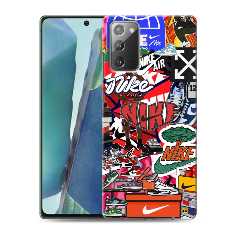 Силиконовый чехол на Samsung Galaxy Note 20 с принтом Найк Nike яркий Силиконовый чехол на Samsung Galaxy Note 20 с принтом Найк Nike яркий