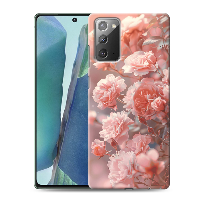 Силиконовый чехол на Samsung Galaxy Note 20 с принтом Розовые розы Силиконовый чехол на Samsung Galaxy Note 20 с принтом Розовые розы