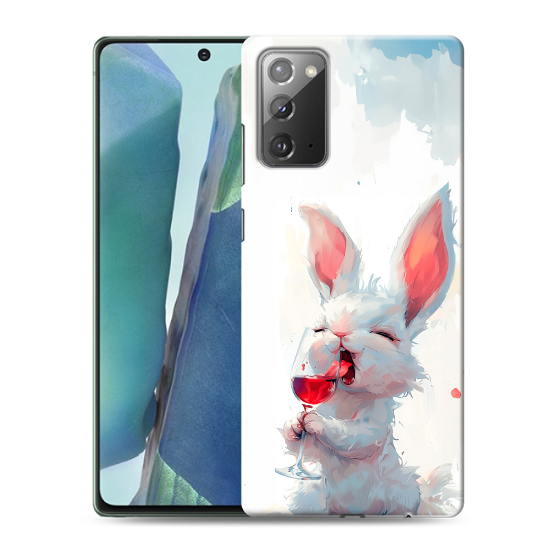 Силиконовый противоударный чехол на Samsung Galaxy Note 20 с принтом кролик зайчик Силиконовый противоударный чехол на Samsung Galaxy Note 20 с принтом кролик зайчик