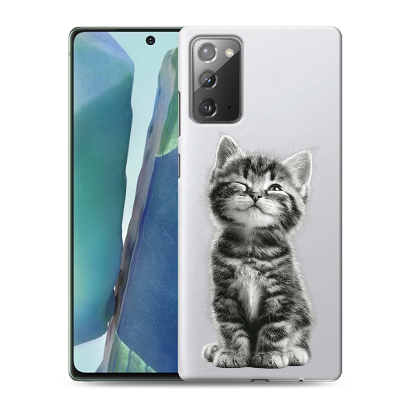 Силиконовый противоударный чехол на Samsung Galaxy Note 20 с принтом Котенок Силиконовый противоударный чехол на Samsung Galaxy Note 20 с принтом Котенок