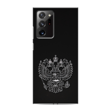 Силиконовый чехол на Samsung Galaxy Note 20 Ultra с принтом Герб России