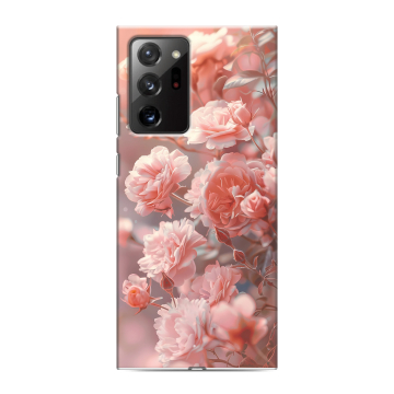 Силиконовый чехол на Samsung Galaxy Note 20 Ultra с принтом Розовые розы Силиконовый чехол на Samsung Galaxy Note 20 Ultra с принтом Розовые розы