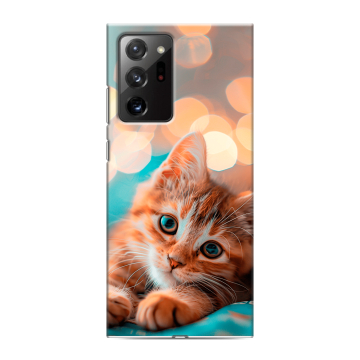 Силиконовый чехол на Samsung Galaxy Note 20 Ultra с принтом котик Силиконовый чехол на Samsung Galaxy Note 20 Ultra с принтом котик
