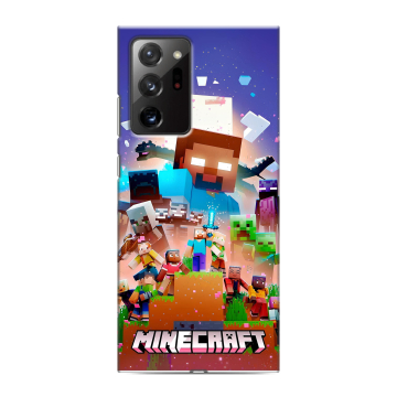 Силиконовый чехол на Samsung Galaxy Note 20 Ultra с принтом Майнкрафт Minecraft Силиконовый чехол на Samsung Galaxy Note 20 Ultra с принтом Майнкрафт Minecraft