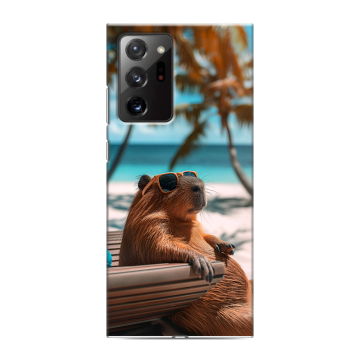 Силиконовый чехол на Samsung Galaxy Note 20 Ultra с принтом Капибара Силиконовый чехол на Samsung Galaxy Note 20 Ultra с принтом Капибара