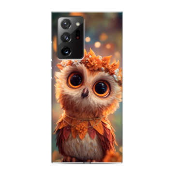 Силиконовый чехол на Samsung Galaxy Note 20 Ultra с принтом Милая сова Силиконовый чехол на Samsung Galaxy Note 20 Ultra с принтом Милая сова